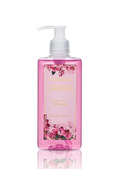 nurxos Orkide Gel Hand Soap 250 ml – Floral and Fruity Perfumed Liquid Soap - 9506