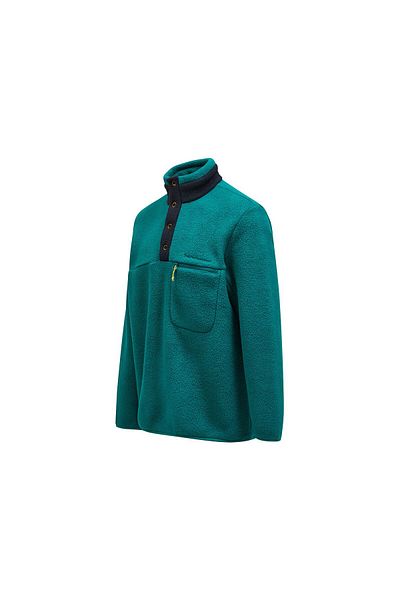Peak Performance Men's Fleece Snap T-Neck Green