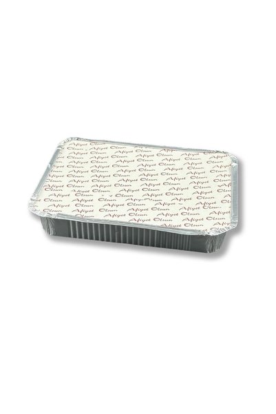 yorulmaz ambalaj Alüminyum 1500 Gr Kapaklı Kase Yemek Ve Salata 100 Adet