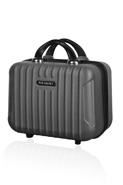POLO&SKY Smoked Color Abs Makeup Bag - Hand Suitcase
