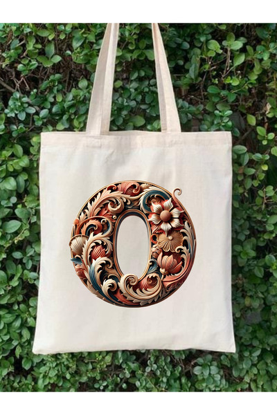 Cemira Унісекс ретро дизайн літери O на бавовняній сумці - Y2 Pinterest Shopper Bag