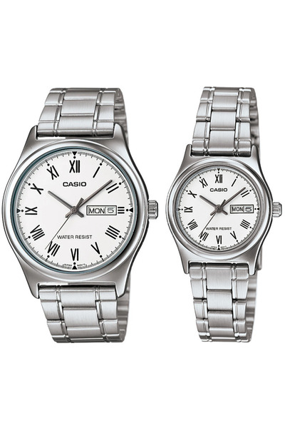Casio Dial White Cord Silver Color Dear Wristwatch