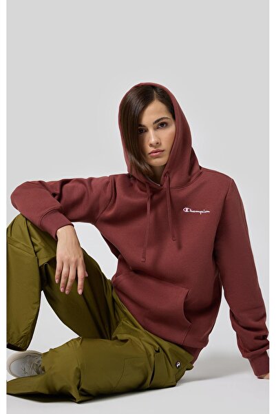 Champion Script Shop Hooded Sweatshirt Kahverengi Kadın Kapüşonlu Sweatshirt -117530-MS524