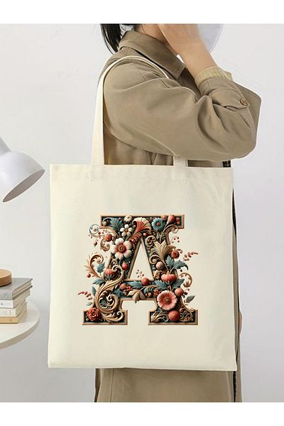 Cemira Letter A Design Y2 Pinterest Unisex Retro υφασμάτινη τσάντα - Tote Shopper Bag