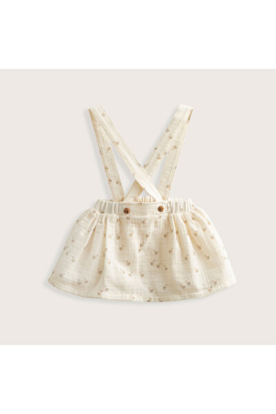 Chakra Little Swan Strap Dress Ecru