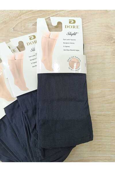 Dore Çorap DORE Μαύρο φόρεμα με ελαστικό στο γόνατο, 6 ζευγάρια, που δεν συρρικνώνεται