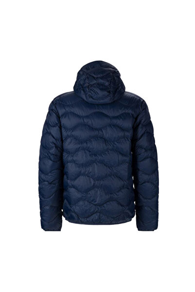 Peak Performance Navy Blue Hooded Men's Outdoor Coat - Helium down