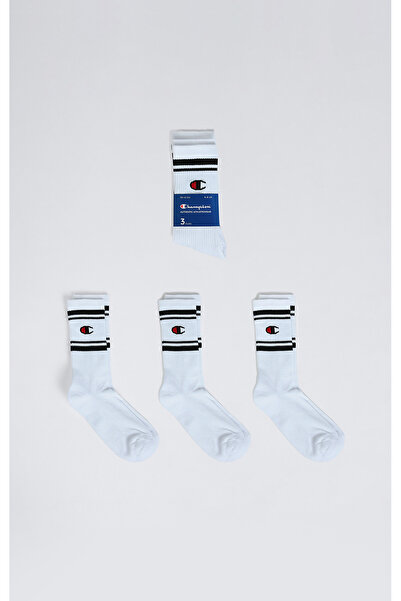 Champion 3 أزواج من الجوارب البيضاء للجنسين - U20081-WW006