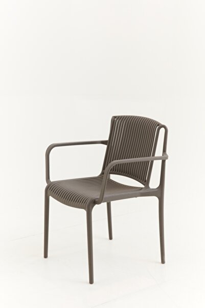 Divona Home Nes Polipropilen Kollu  Plastik Bahçe Sandalyesi 4 LÜ SET (KOLLU)