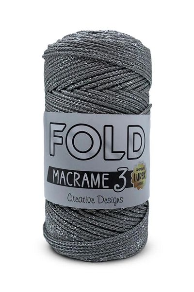 FOLD Ασημί Πολυεστέρας Μακραμέ - Ασημί 1 Mm, 100 gr, 115 M Supla Rope Bag