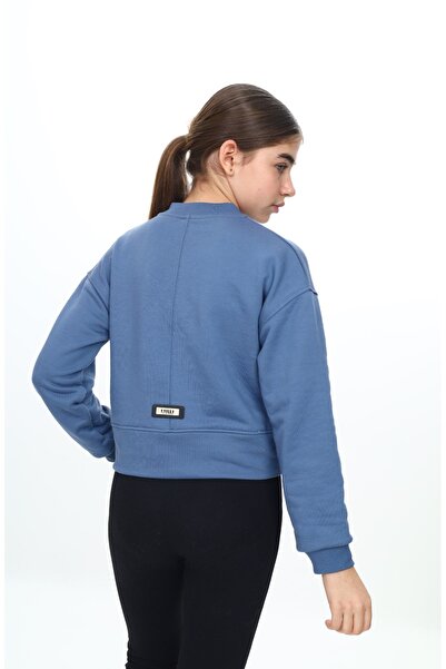 Toontoy Girls' College Collar Zippered Pocket Low Shoulder Printed Knitted Cardigan - 3 Thread Without Sharudun