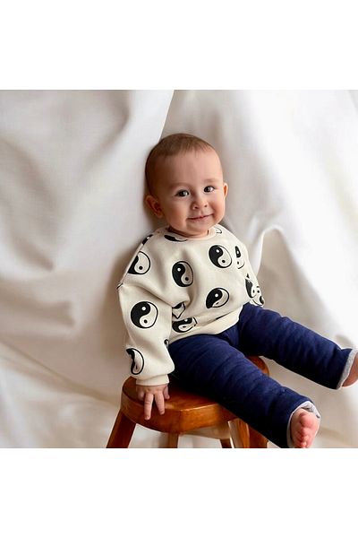 DİVİSTA Baby Ying Yang Printed Long Sleeve Sweatshirt