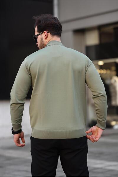 Miron Pulover de tricotaj kaki cu gât - 2443