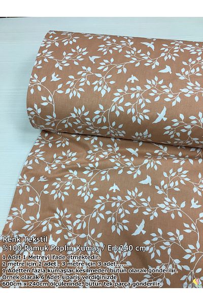 Renk Tekstil Spring Whispers Patterned Poplin Fabric - Φόρεμα - Παπλωματοθήκη - Σεντόνι - Χόμπι