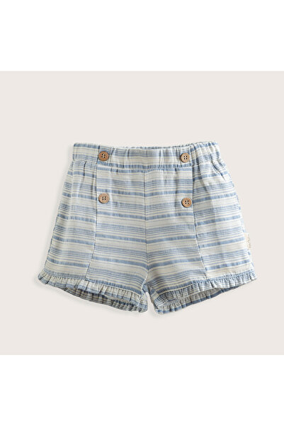 Chakra شورت بحري مخطط باللون الأزرق - بأزرار