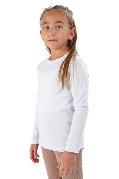 Lovexi Tricou alb cu mânecă lungă pentru fete și băieți unisex Badi