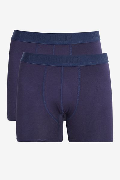 ALTINYILDIZ CLASSICS Ανδρικό Premium βαμβακερό Navy Blue 2 τεμαχίων Standard Fit Κανονική κοπή με μοτίβο εύκαμπτο πακέτο μπόξερ