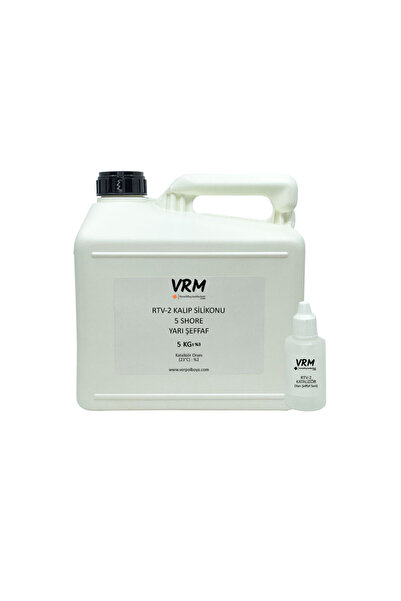 VRM VernikRecineMarketi Rtv-2 Yarı Şeffaf - Ekstra Yumuşak Kalıp Silikonu - 5 kg