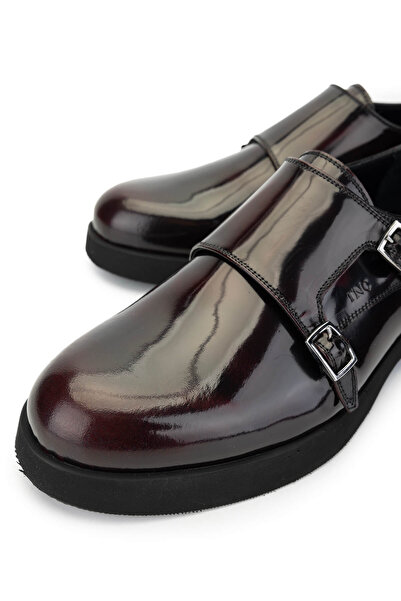 Tamer Tanca Men's Genuine Leather Claret Red Loafers