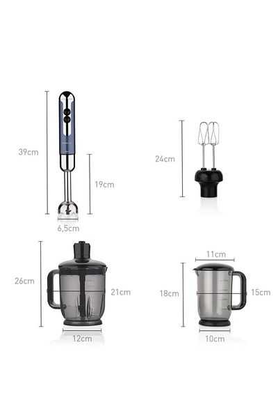 KORKMAZ Mia Mega Azura Chrome Blender Set A447-13