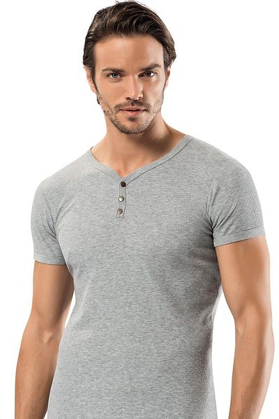 ERDEM İÇ GİYİM Erdem Gray Camisole with Snap Fastener T-shirt 1143