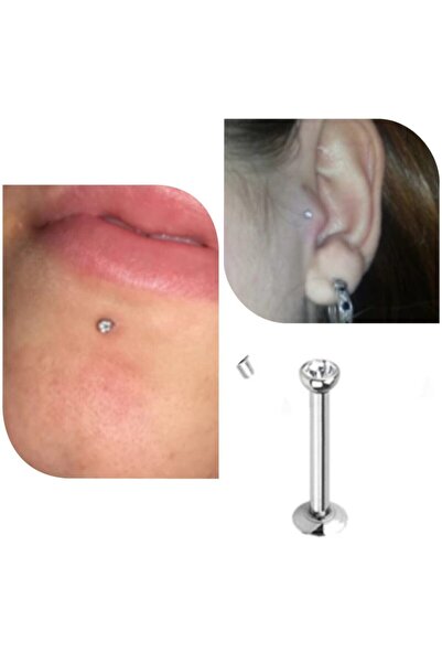 Bylin Takı %100 316 L Cerrahi Çelik Nokta Zirkon Taşlı Piercing - Taş Ölçüsü ...