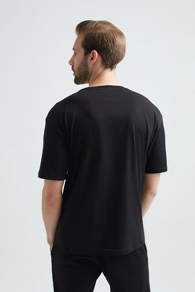 ERDEM İÇ GİYİM Ανδρικό μπλουζάκι Weeweus Black Oversize 1023