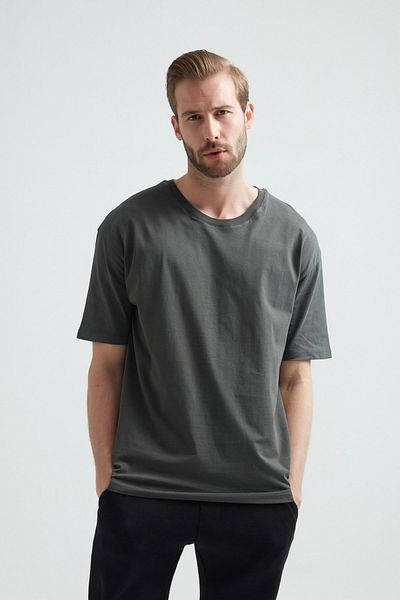 ERDEM İÇ GİYİM Ανδρικό μπλουζάκι Weweus Khaki Oversize 1023