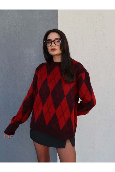ESRAHELVACI Pulover cu model dreptunghiular