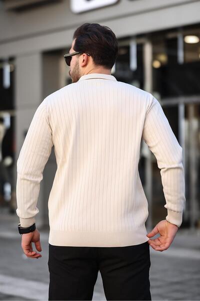 Miron Polo Neck Ribbed Knitwear Sweater - Stone 2442