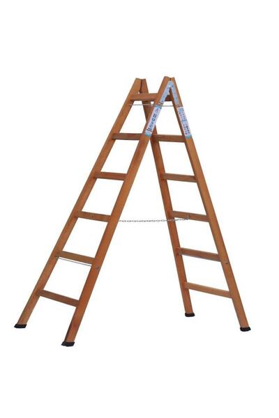 Genel Markalar 6 BASAMAKLI A TİPİ KATLANIR GÜRGEN AHŞAP MERDİVEN 200CM