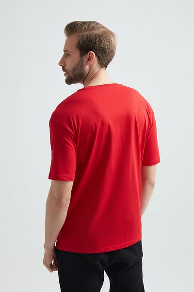 ERDEM İÇ GİYİM Ανδρικό μπλουζάκι Weweus Red Oversize 1023