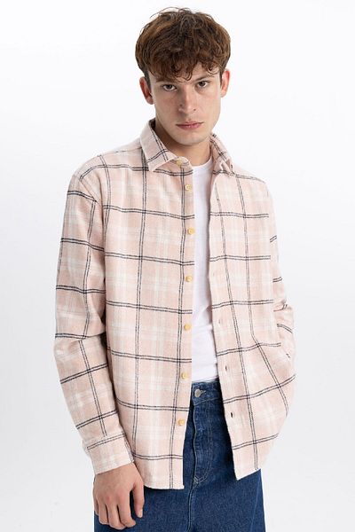 DeFacto Relax Fit Checked Lumberjack Long Sleeve Shirt X9452Az23Au