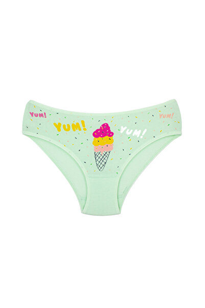 Öts Set de 3 chiloți din bumbac-lycra imprimat cu înghețată pentru fete