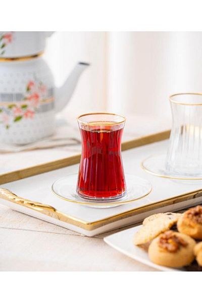 ACAR Louisa Gold 12 Piece Tea Set