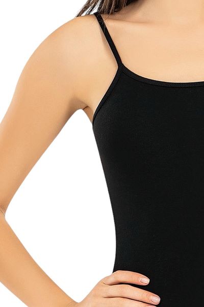 ERDEM İÇ GİYİM Erdem Black Cotton Super Thin Modal Ribbed Tank Top 2329