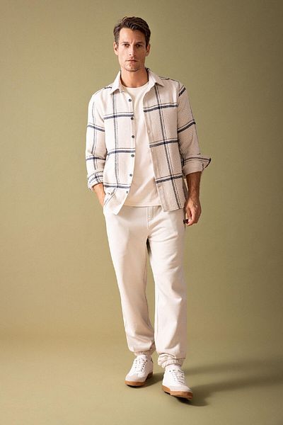 DeFacto Modern Fit Polo Neck Lumberjack Langarmshirt Y1692AZ24WN