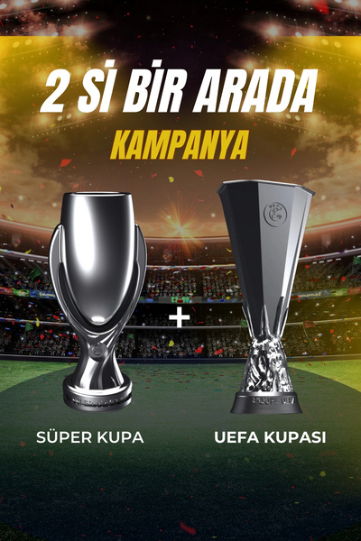 UĞUR MOBİLYA 20CM SÜPER KUPA VE 20CM UEFA KUPASI 2Lİ SET