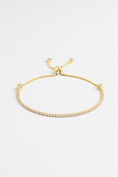 So CHIC... Su Yolu 18 Ayar Sarı Altın Kaplama Ayarlanabilir Gümüş Bileklik