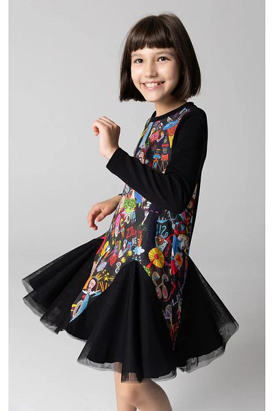 SheShe ROCHIE DETALIATA TUL 04-12 ANI - NEGRA