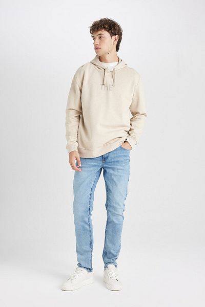 DeFacto Regular Fit Hooded Printed Sweatshirt Y5286Az24Au