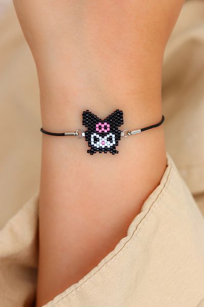 Kübüşün Atölyesi Ka-021 Miyuki Kuromi Bracelet - Character Series