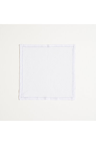 Zsa Zsa Zsu Nilüfer Ajurlu Keten %100 Keten Peçete 40x40 Cm Beyaz