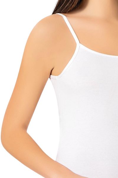 ERDEM İÇ GİYİM Erdem White Cotton Super Thin Modal Ribbed Tank Top 2329