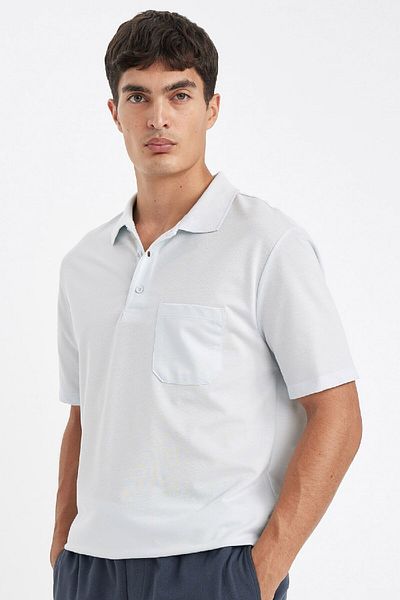 DeFacto Tricou Polo Pique cu mânecă scurtă, cu croială normală, X7133az24sm