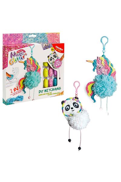 Sunman Paulinda 2in1 Slime Magic Glitter Keychain Design Making Kit