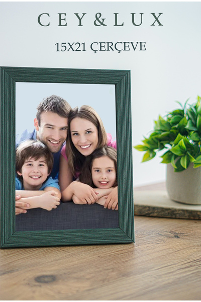 Ceylux Yeşil Ahşap Çerçeve 15x21