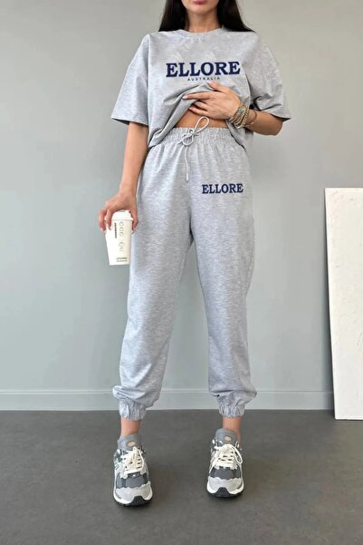 DAXİS Sportwear Company Women Printed Tracksuit Set - T-Shirt Jogger Tracksuit Bottom Top Set