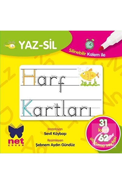 Net Çocuk Yayınları Yaz-sil Harf Kartları