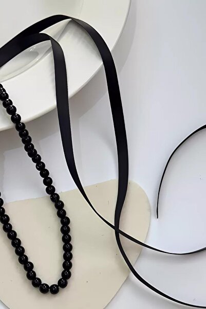 New Obsessions Black Pearl Choker Chocker Necklace